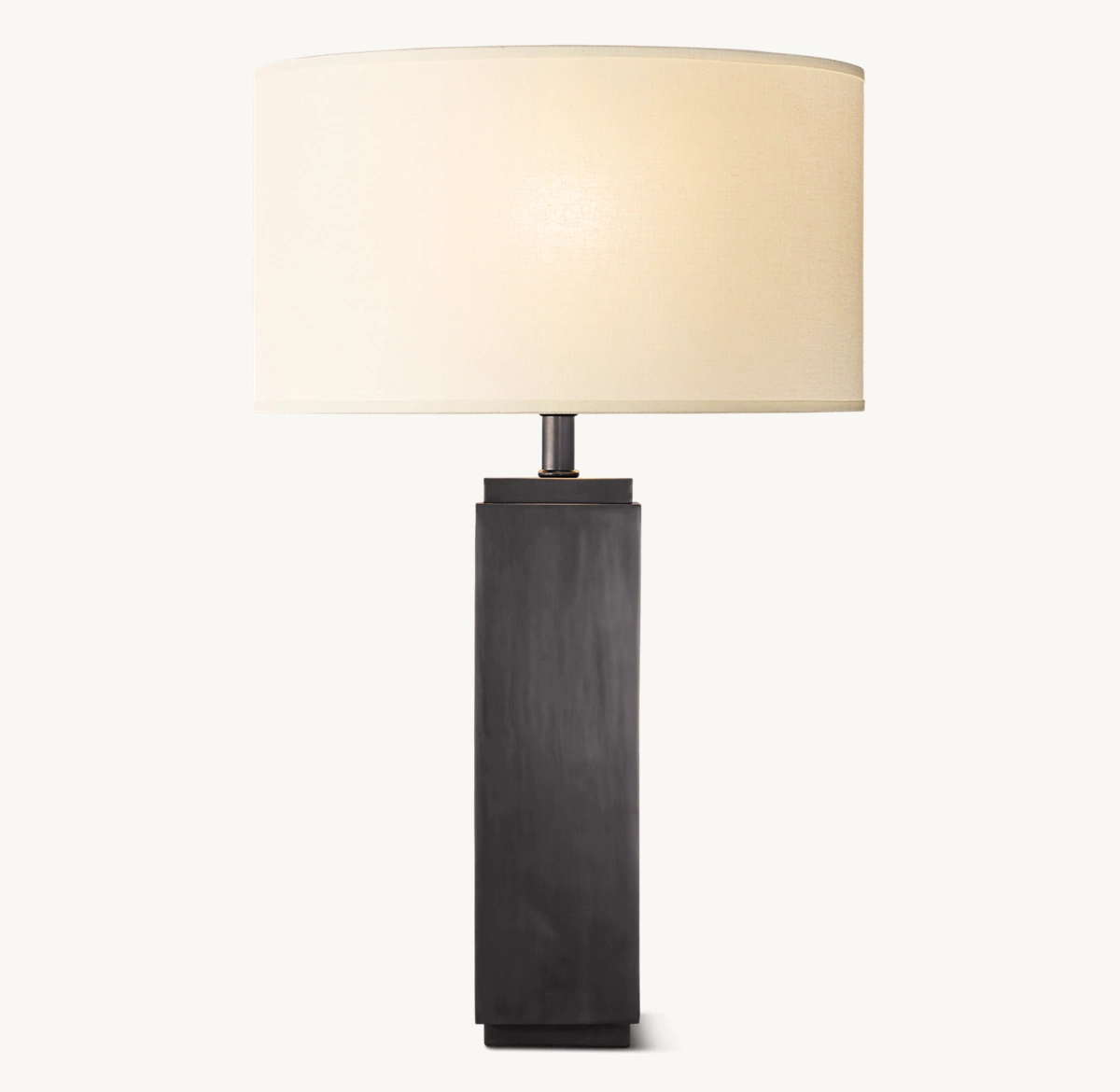 SQUARE COLUMN TABLE LAMP - Bronze