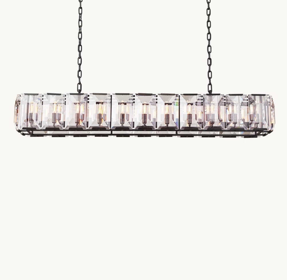 HARLOW CRYSTAL RECTANGULAR CHANDELIER 74