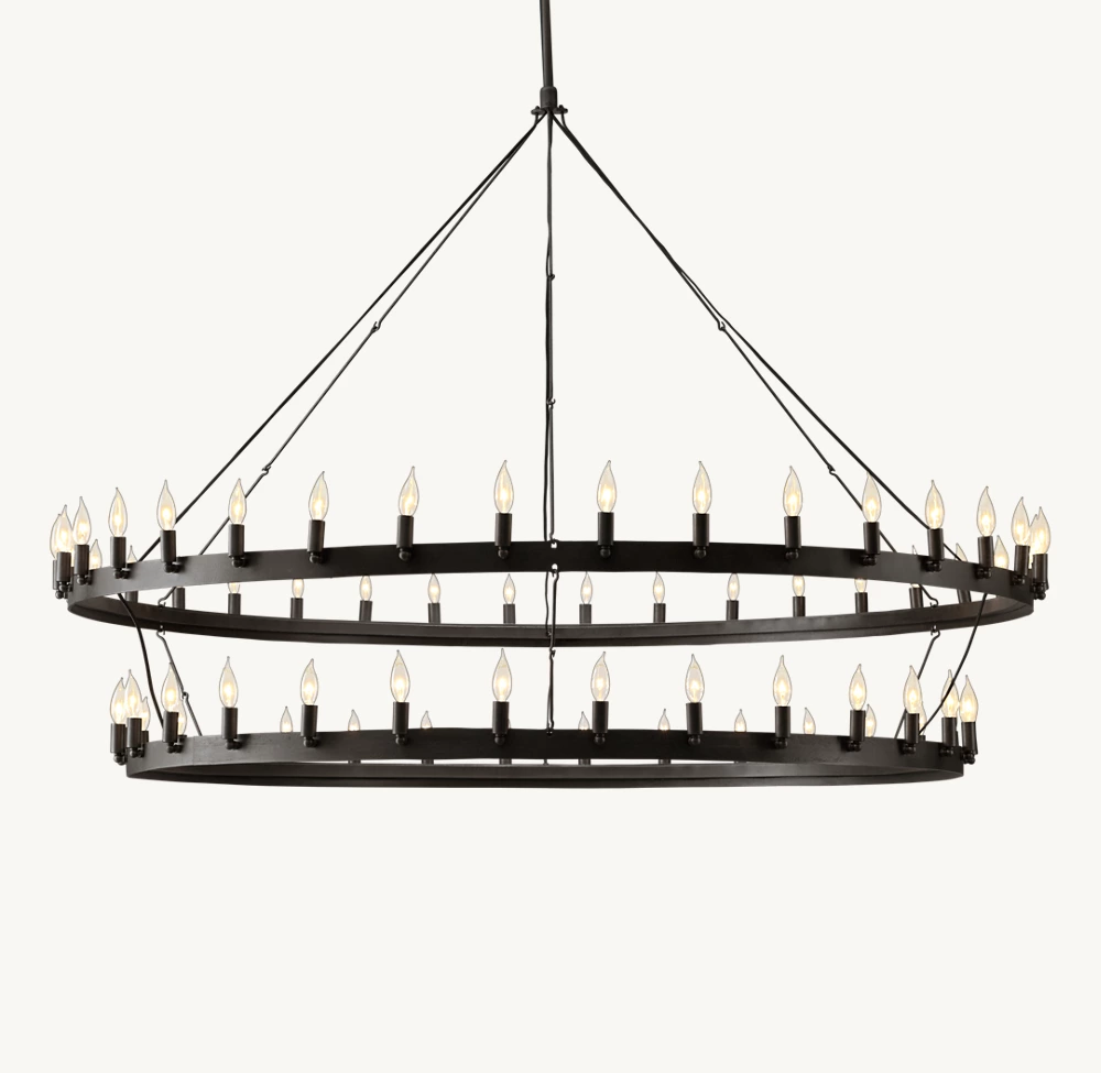 CAMINO VINTAGE CANDELABRA TWO-TIER CHANDELIER 71