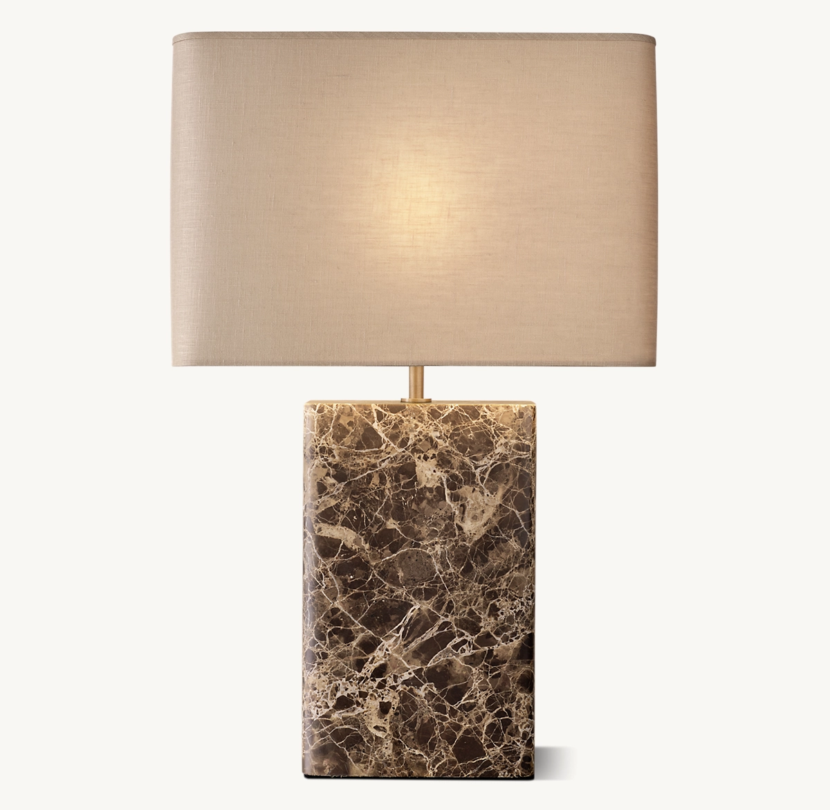 Tallado Emperador Rectangular Table Lamp - Sand