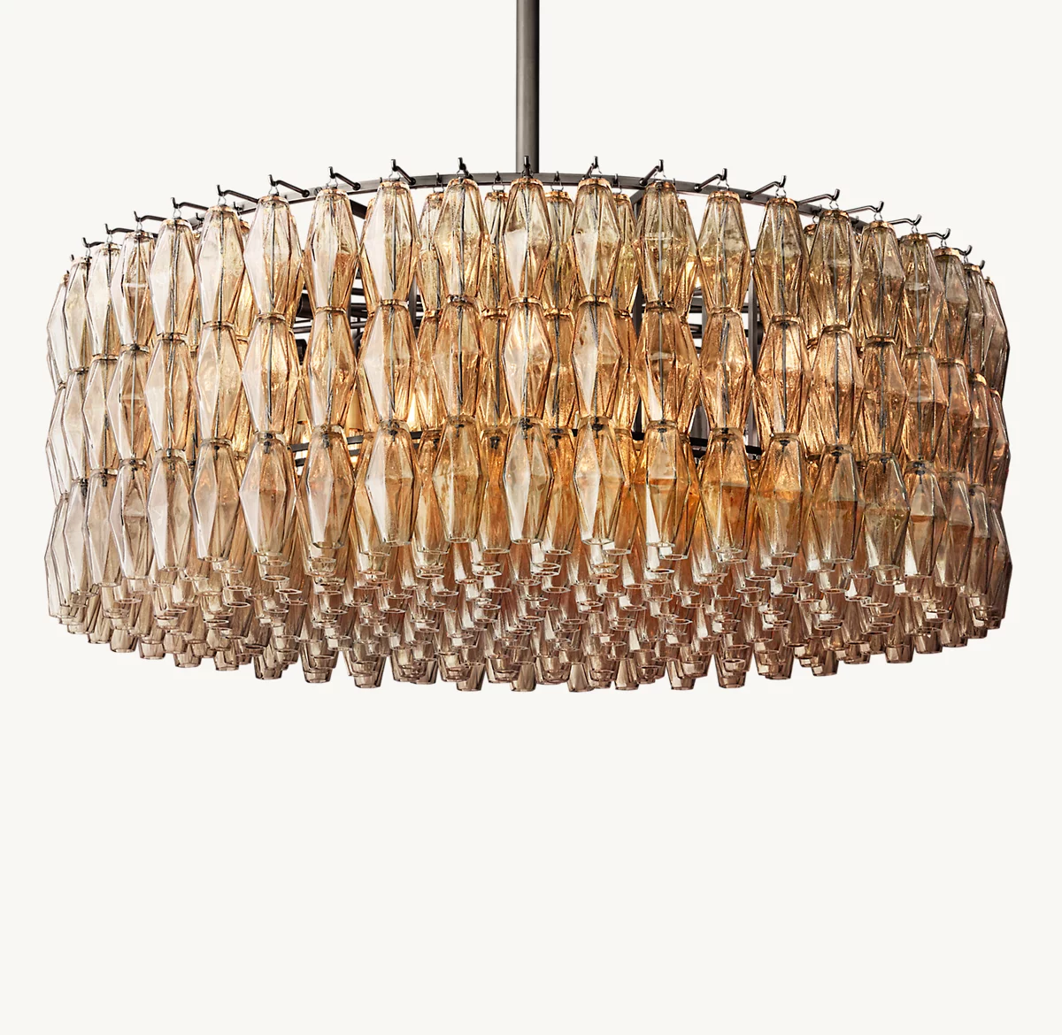 CHIARA SMOKE GLASS ROUND CHANDELIER 47