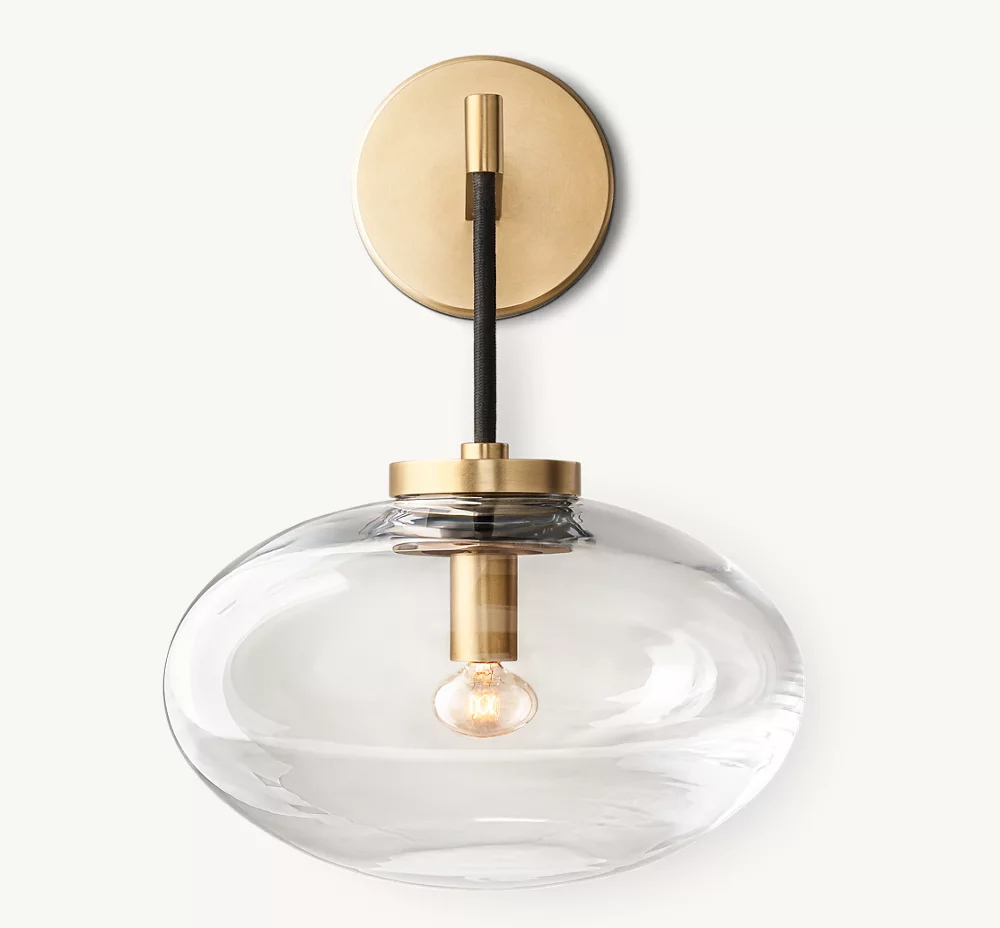 CABRETTE CLEAR GLASS SCONCE - Image 4