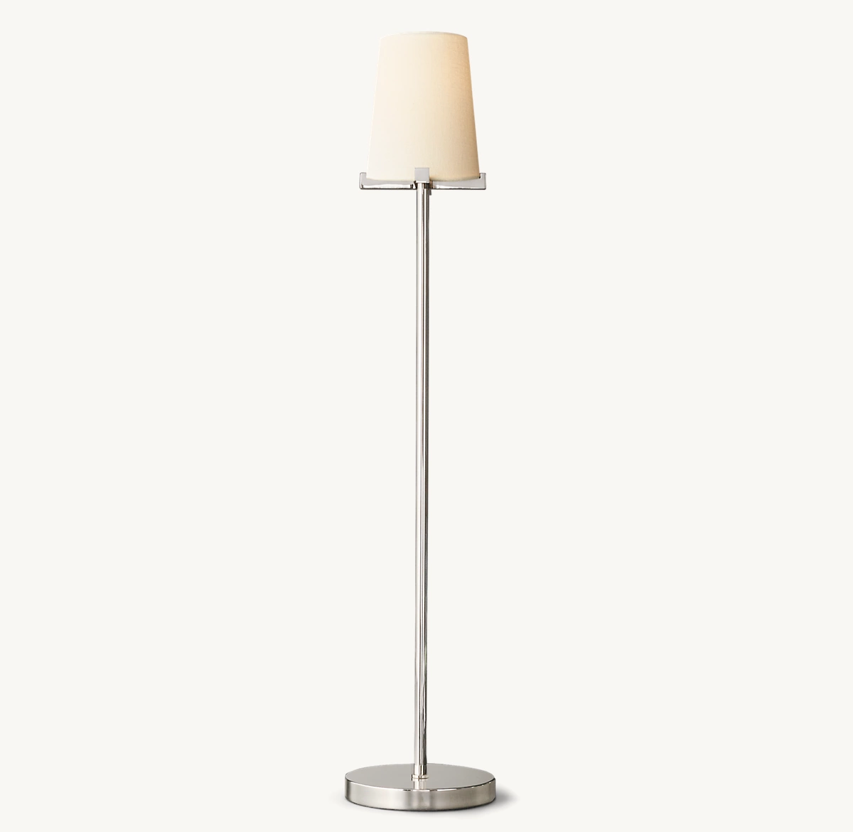 PAUILLAC FABRIC SHADE TABLE LAMP - Polished Nickel