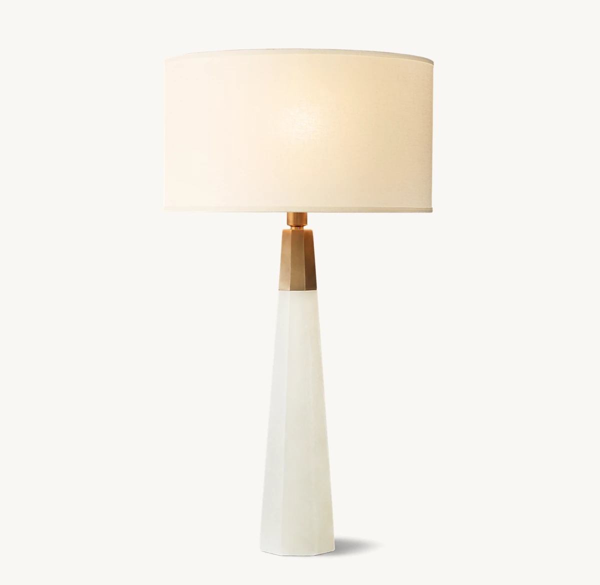 HARLAN ALABASTER TABLE LAMP - Vintage Brass