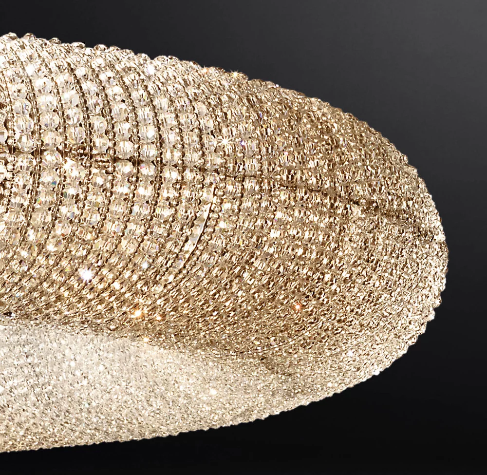 CRYSTAL HALO CLEAR ROUND LED CHANDELIER 72