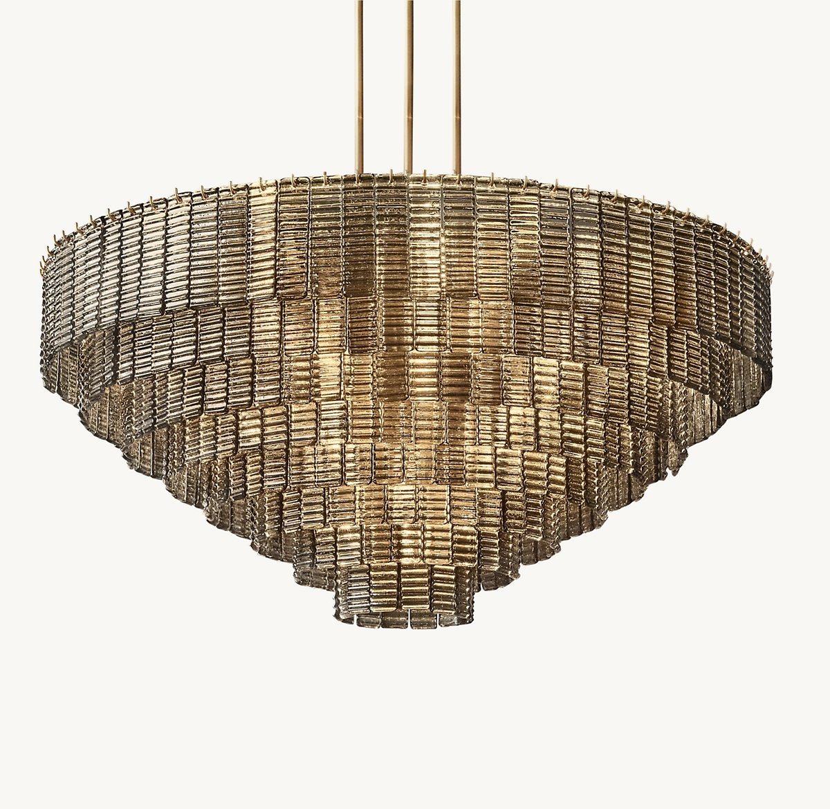 SIRENE SMOKE GLASS ROUND CHANDELIER 52