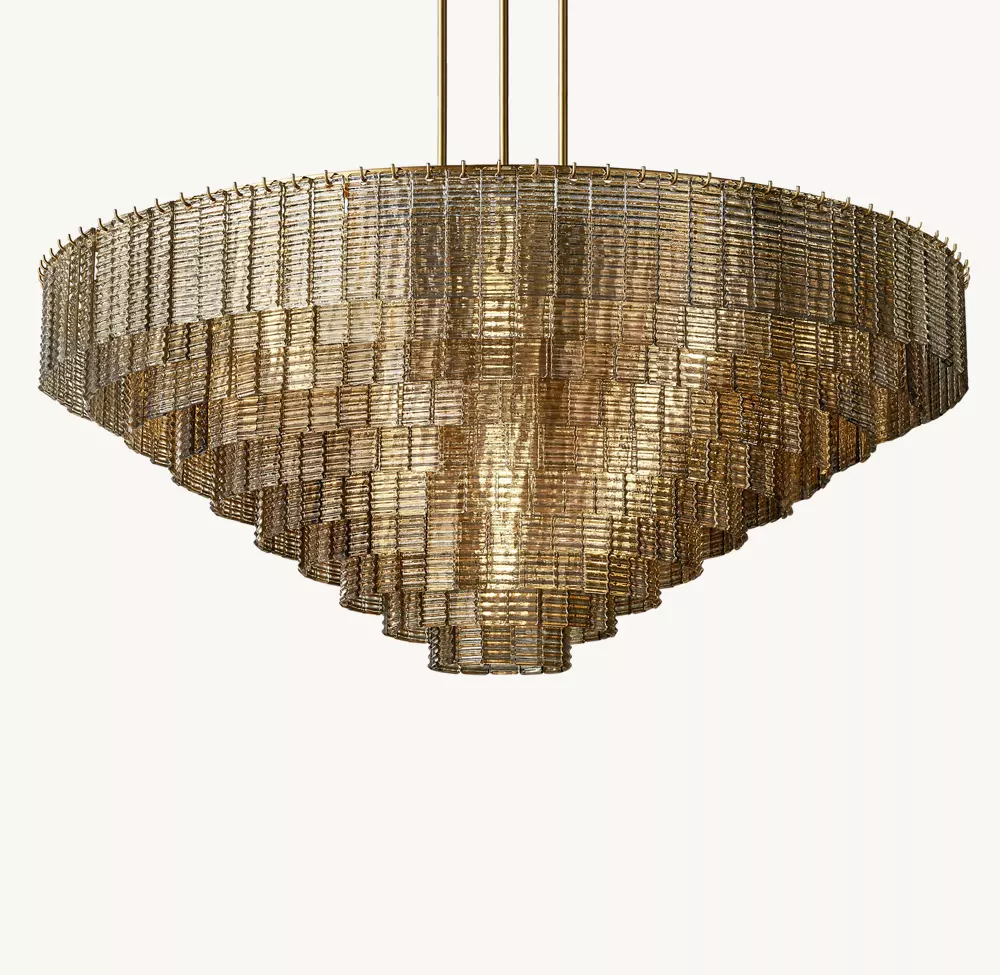 SIRENE SMOKE GLASS ROUND CHANDELIER 65