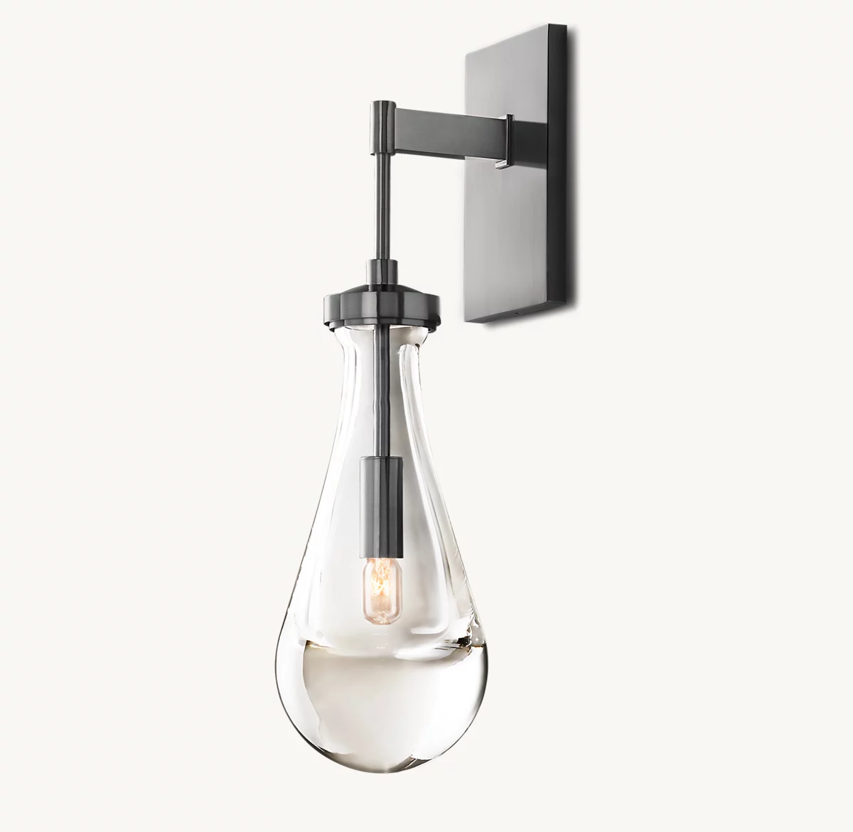 RAIN OUTDOOR SCONCE - Satin Nickel