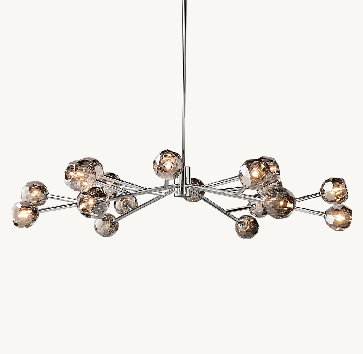 BOULE DE CRISTAL SMOKE GLASS ROUND CHANDELIER 60