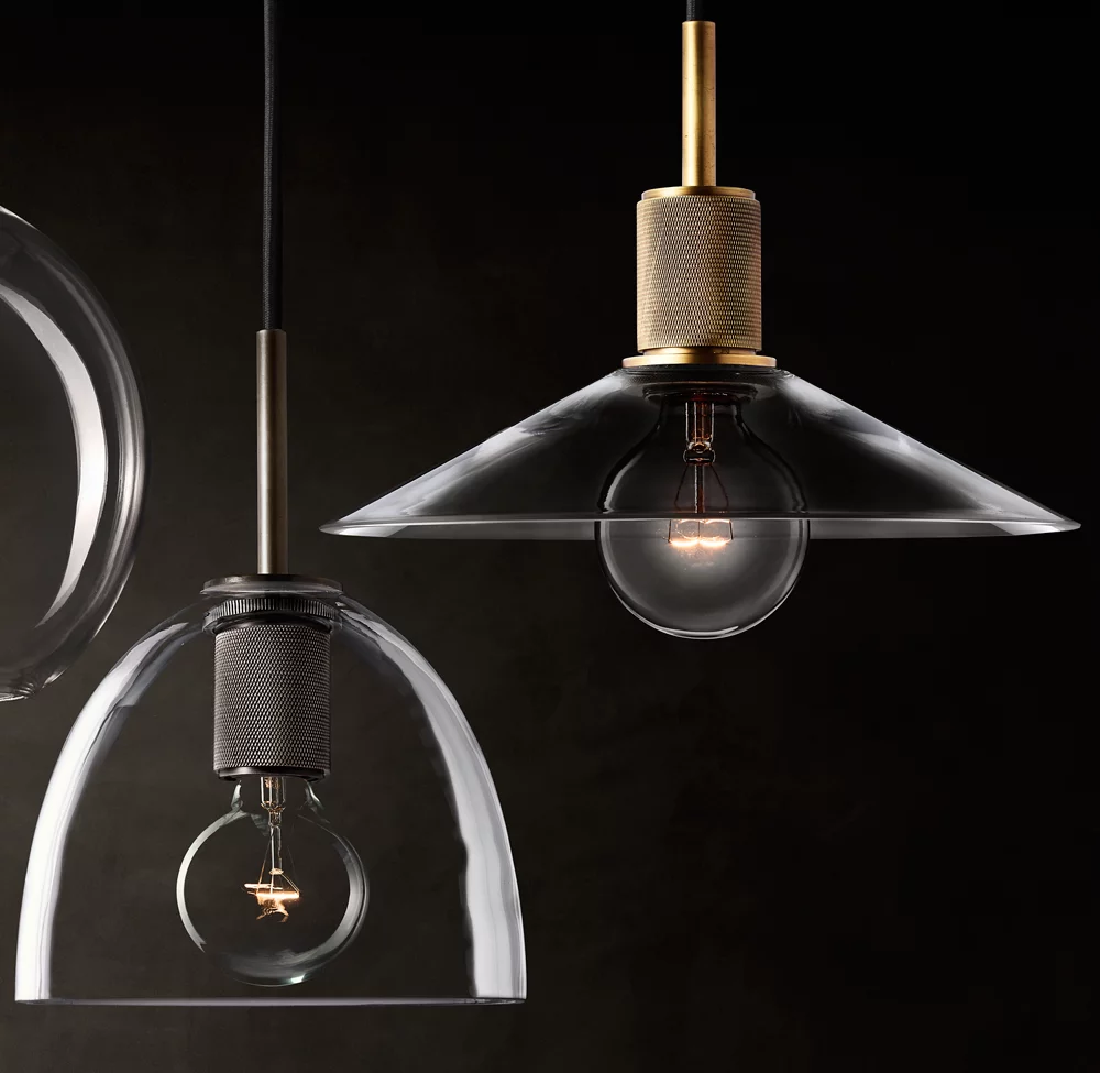 UTILITAIRE GLASS SLOPE SHADE PENDANT - Image 1