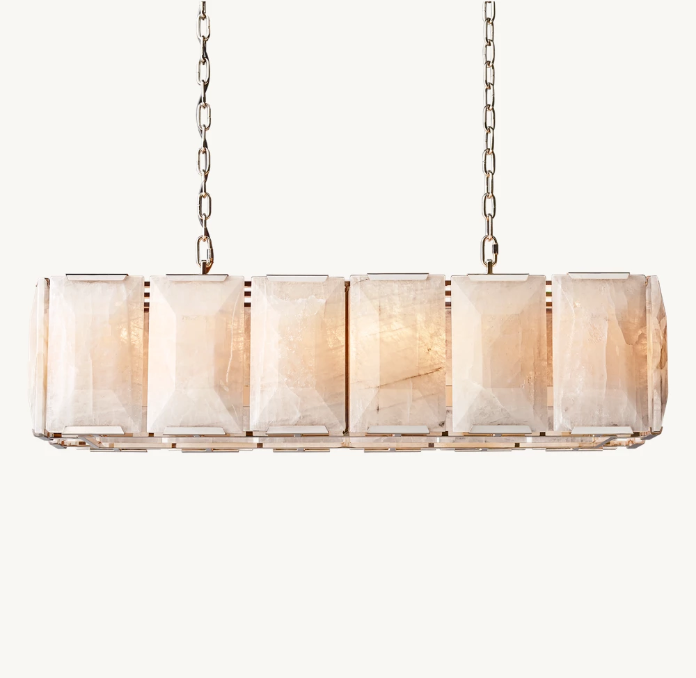 HARLOW CALCITE RECTANGULAR CHANDELIER 42