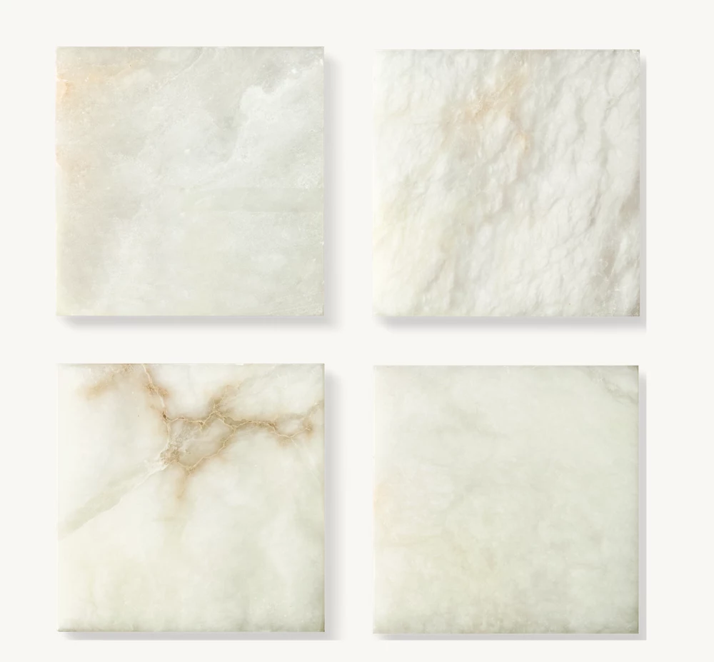 RECTANGULAR COLUMN ALABASTER TABLE LAMP - Image 1