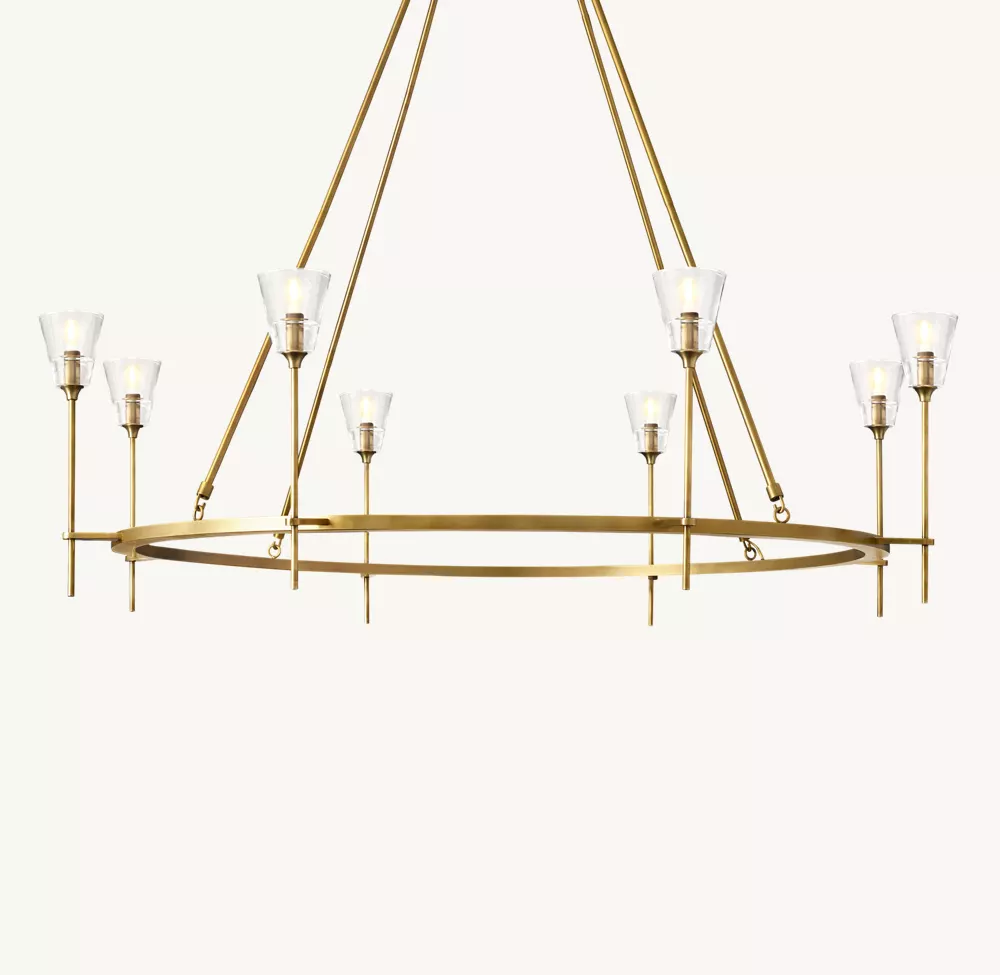 TORCHE DE VERRE ROUND CHANDELIER 58