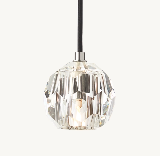 BOULE DE CRISTAL CLEAR GLASS CORD PENDANT