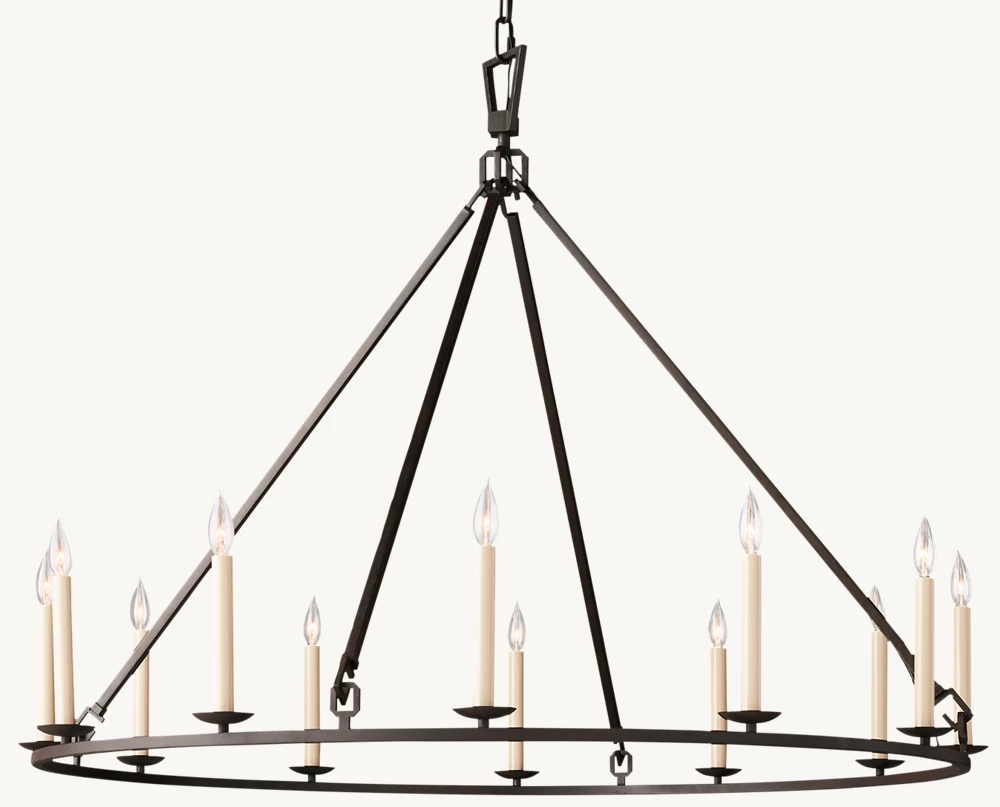 19TH C. ENGLISH OPENWORK ROUND CHANDELIER 50