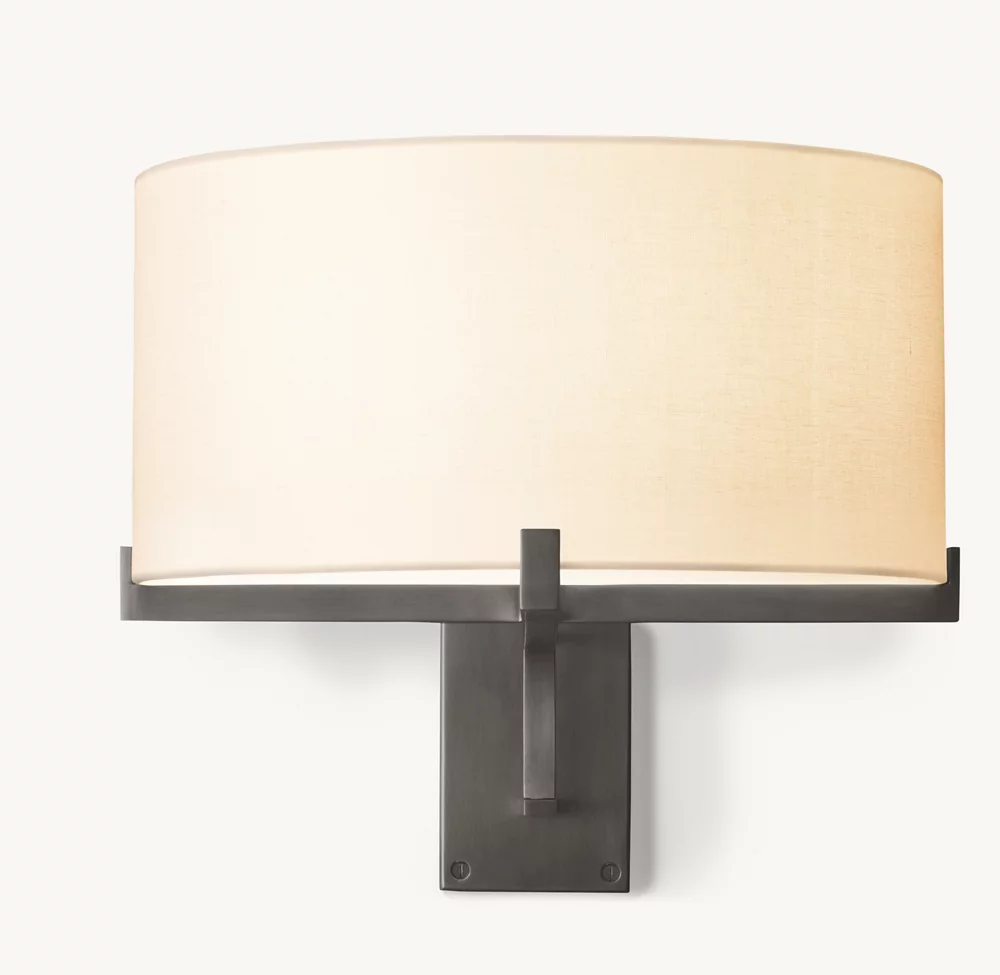 PAUILLAC DRUM SHADE SWING-ARM SCONCE - Image 1