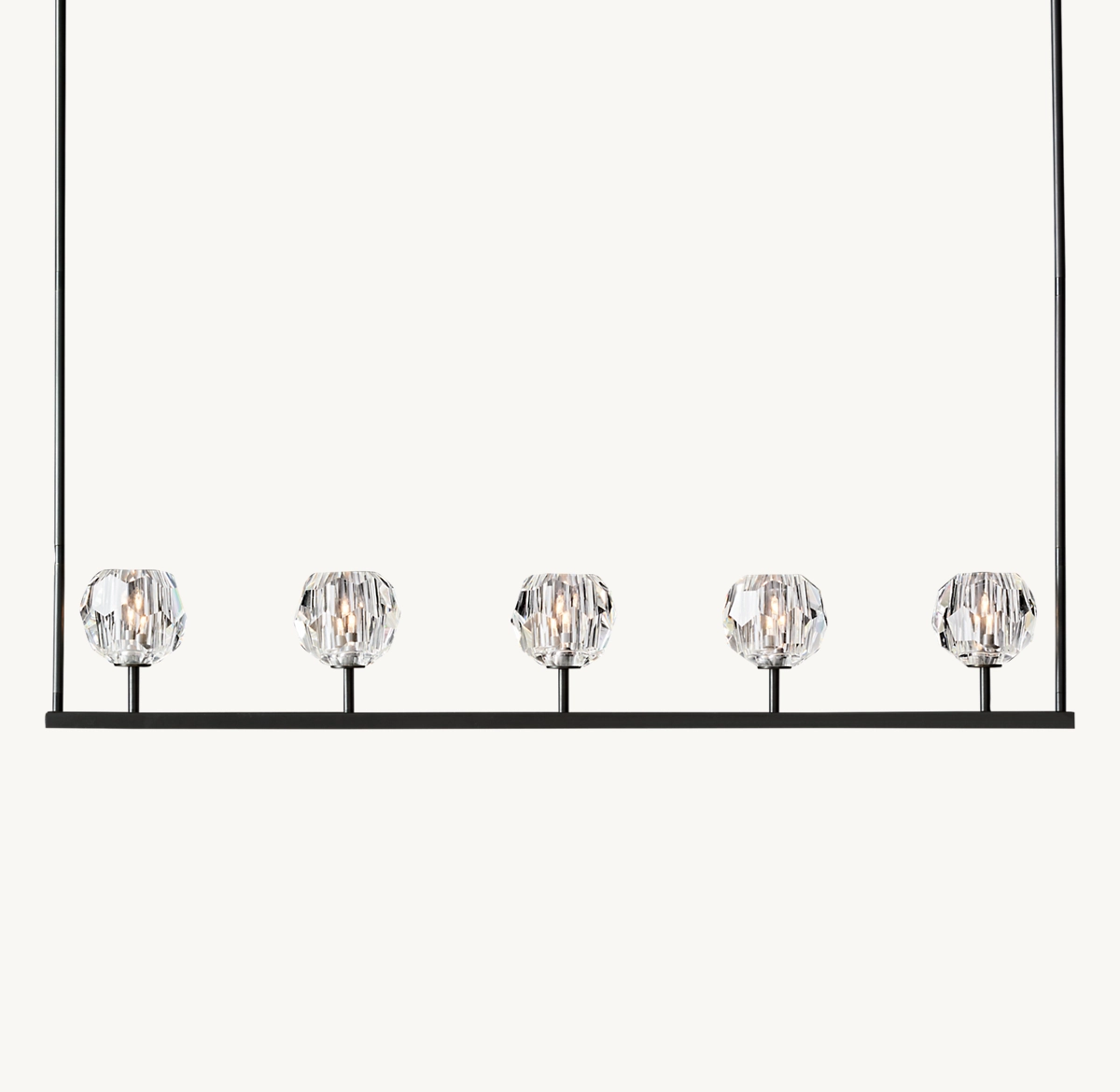 BOULE DE CRISTAL CLEAR GLASS LINEAR CHANDELIER 48