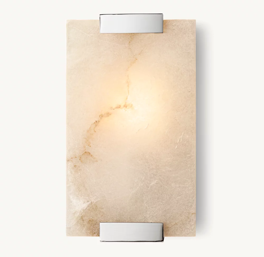 HAND-CARVED ALABASTER SCONCE - Image 2