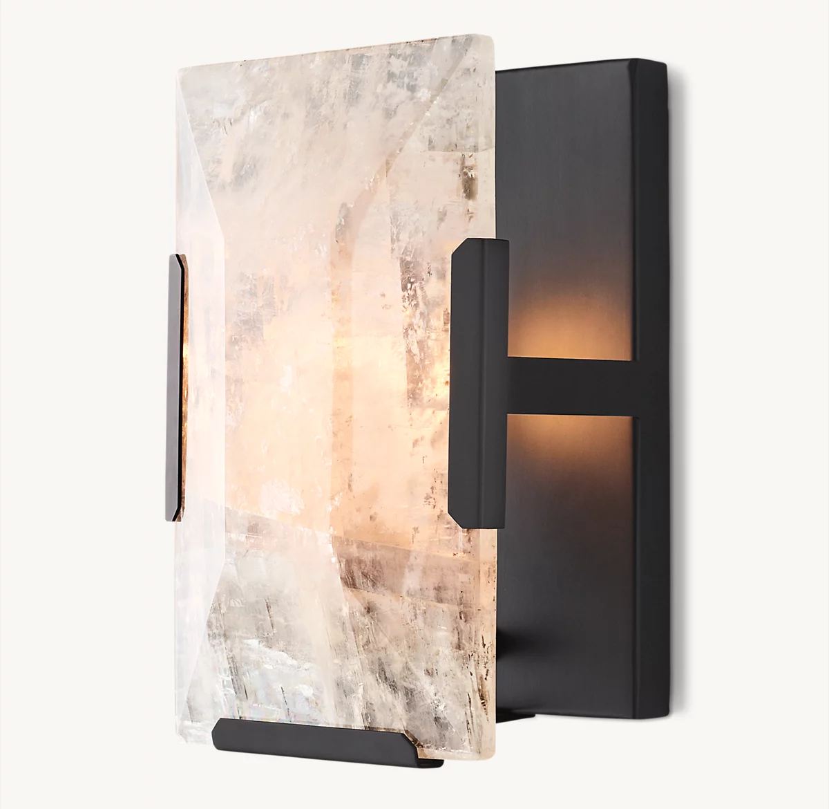 HARLOW CALCITE SCONCE - Iron