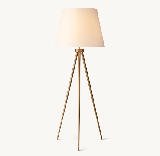 REED WHITE LINEN SHADE FLOOR LAMP