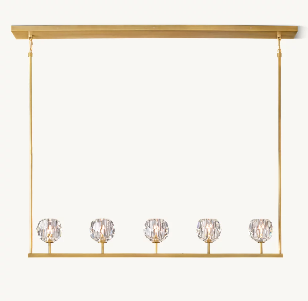 BOULE DE CRISTAL CLEAR GLASS LINEAR CHANDELIER 48