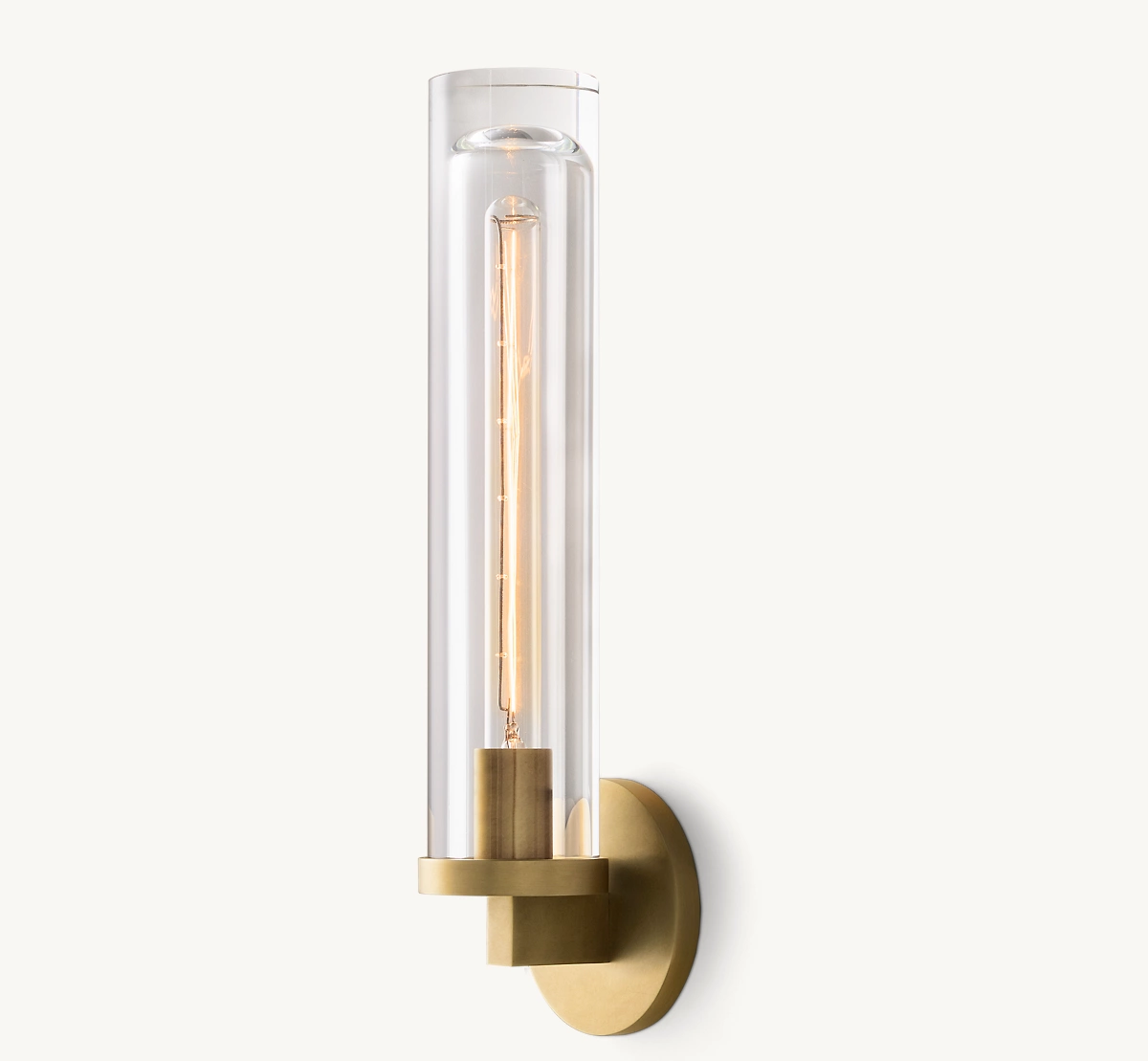 SAVILE ROUND SCONCE - Lacquered Burnished Brass