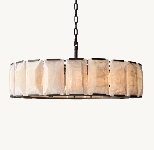 HARLOW CALCITE ROUND CHANDELIER 43