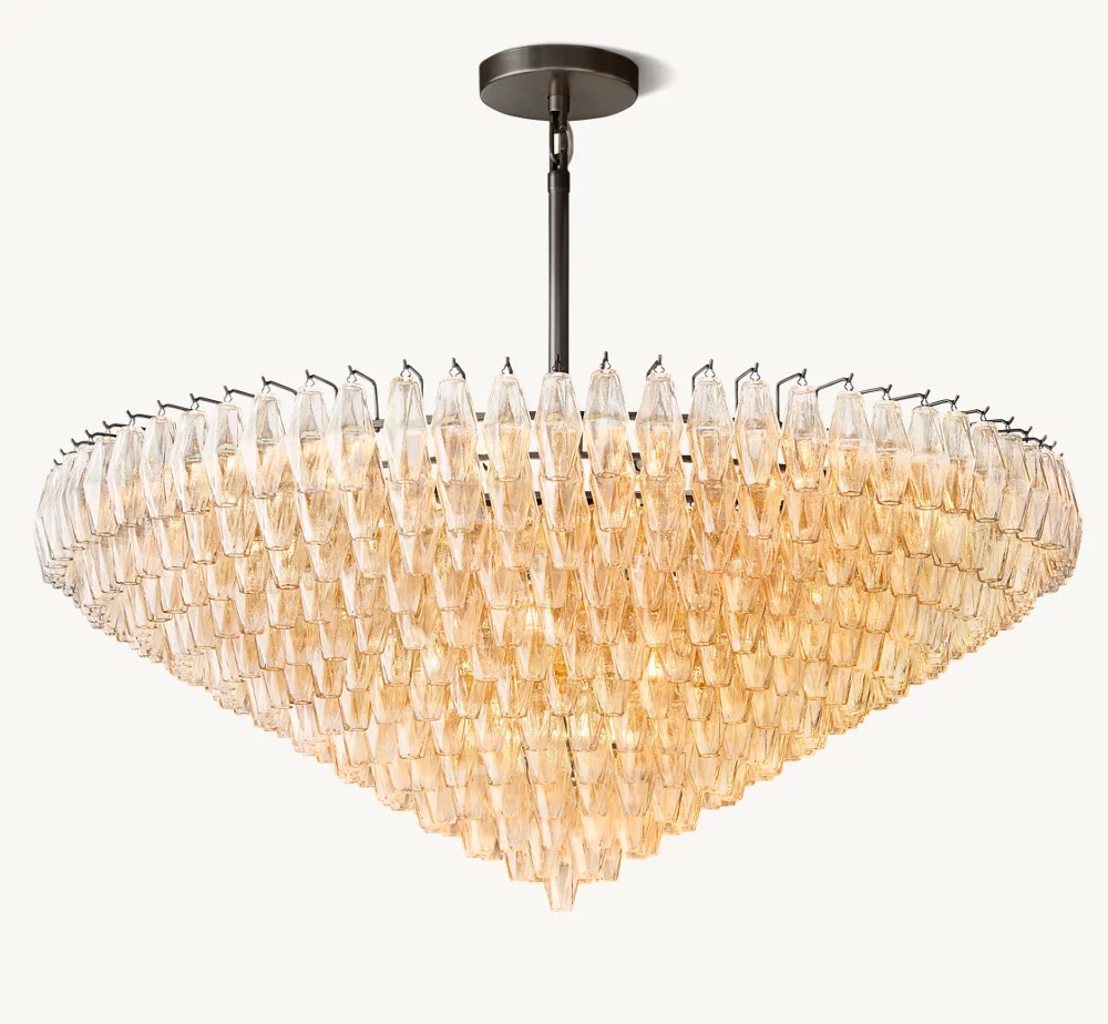 CHIARA CLEAR GLASS TIERED ROUND CHANDELIER 62