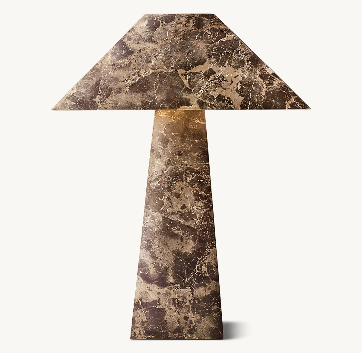 Mycena Obelisk Stone Table Lamp - Emperador