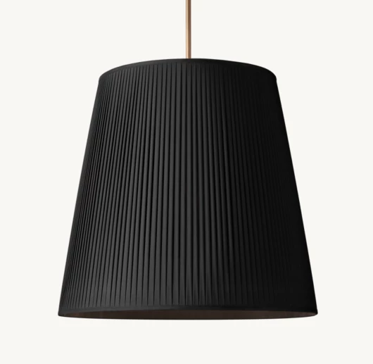 REED BLACK PLEATED BARREL PENDANT