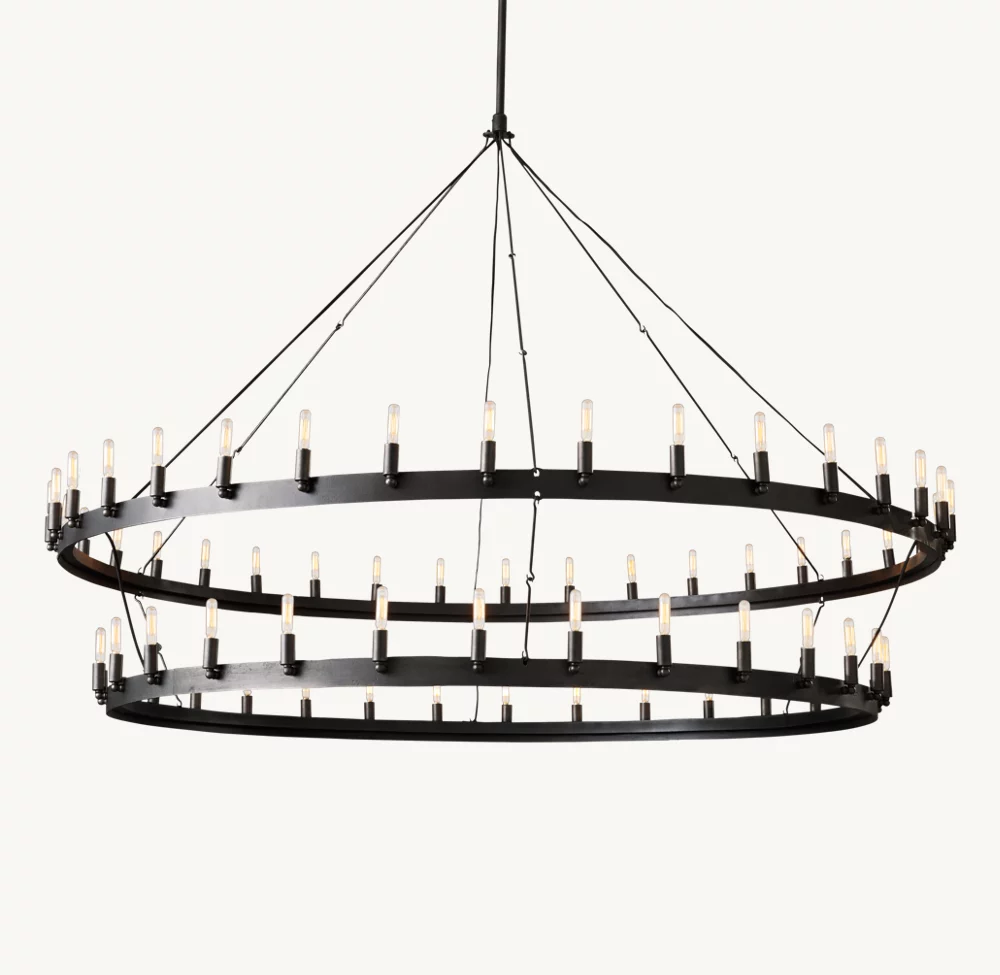 CAMINO VINTAGE FILAMENT TWO-TIER CHANDELIER 71