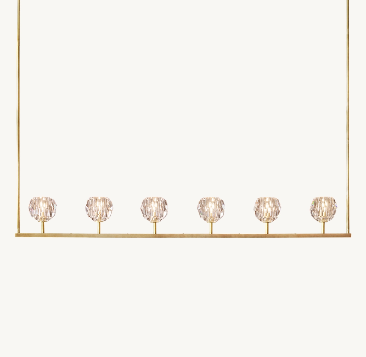 BOULE DE CRISTAL CLEAR GLASS LINEAR CHANDELIER 60