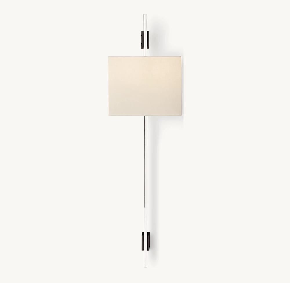 VELA RECTANGULAR BAR SCONCE - RECTANGULAR SHADE - Image 2