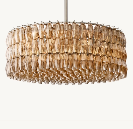 CHIARA SMOKE GLASS ROUND CHANDELIER 47