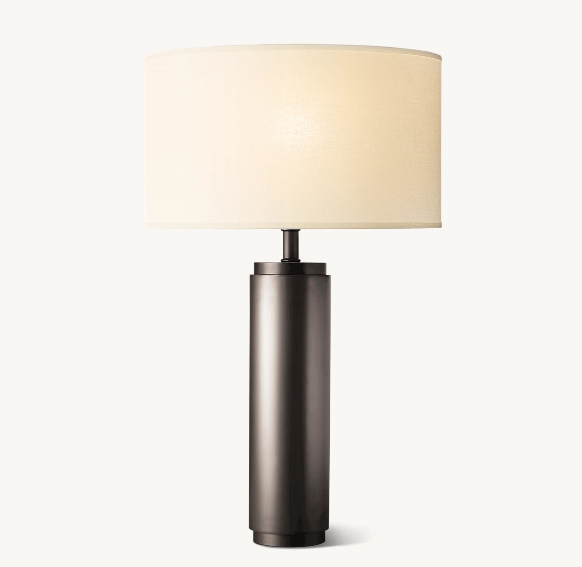 CYLINDRICAL COLUMN TABLE LAMP - Bronze