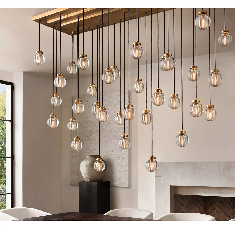 PEARL RECTANGULAR CHANDELIER 36