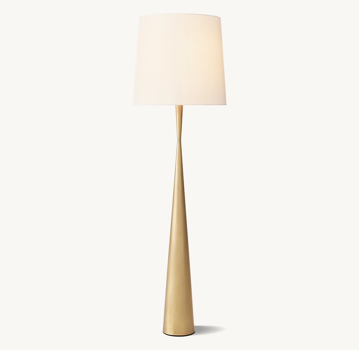 Noemi Shaded Floor Lamp - Lacquered Burnished Brass