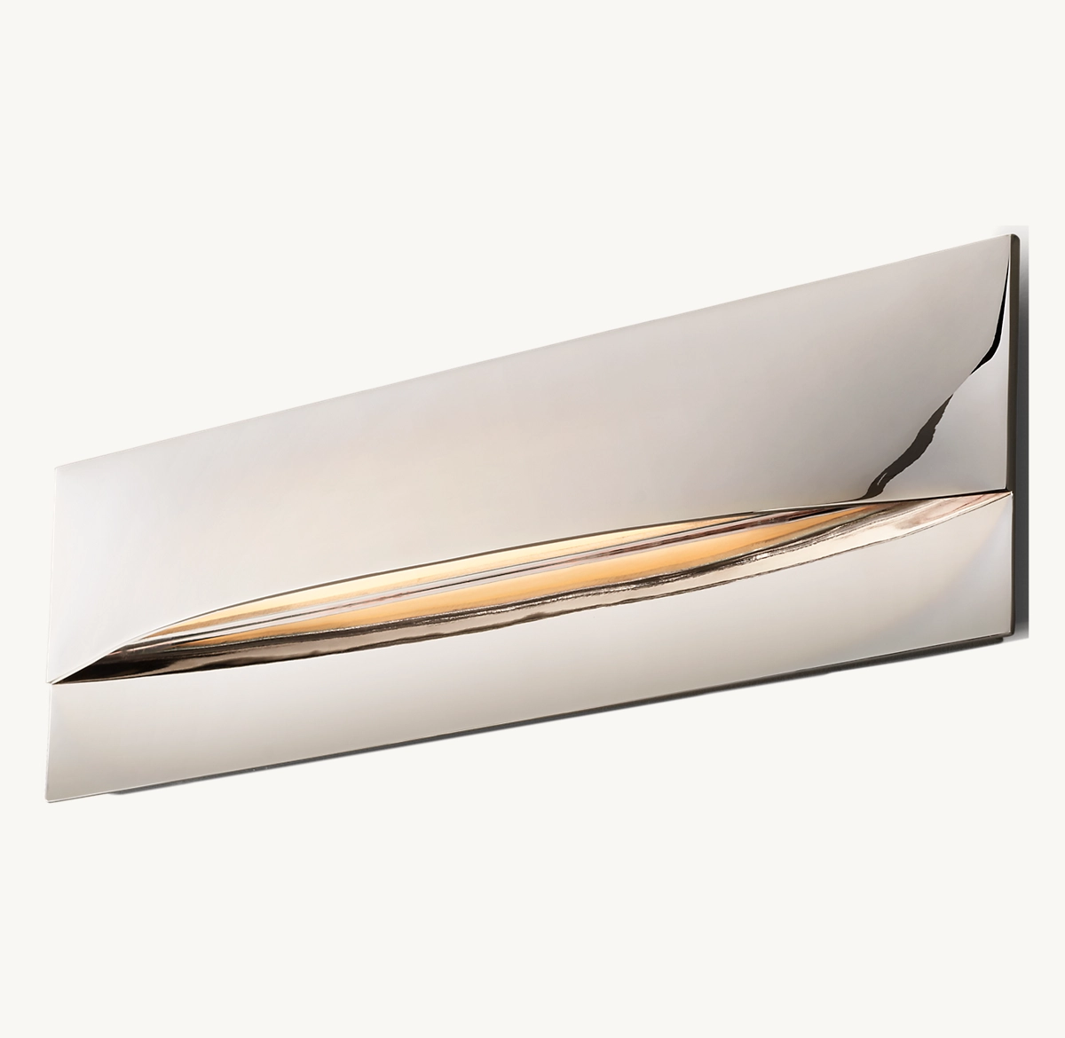TAZA HORIZONTAL RECTANGULAR SCONCE - Polished Chrome