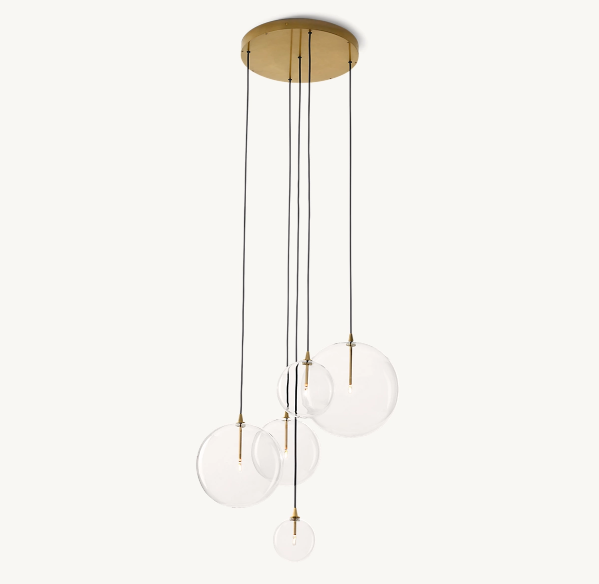 GLASS GLOBE MOBILE CLUSTER CHANDELIER 28
