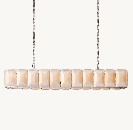 HARLOW CALCITE RECTANGULAR CHANDELIER 74