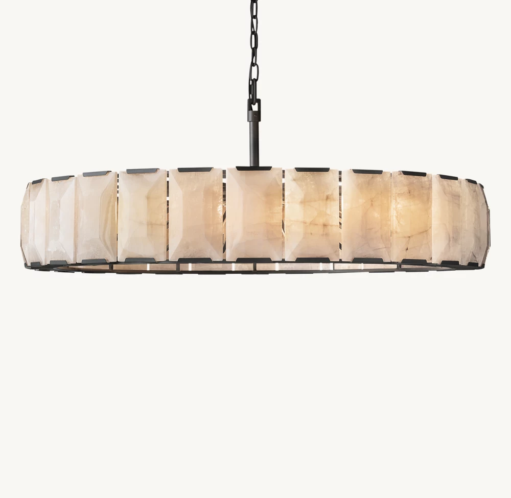 HARLOW CALCITE ROUND CHANDELIER 60