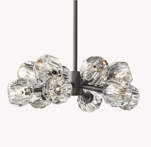 BOULE DE CRISTAL CLEAR GLASS ROUND CHANDELIER 24