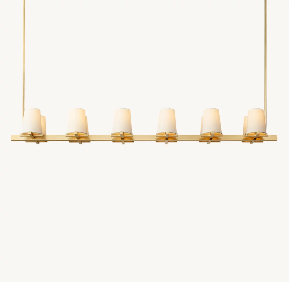 PAUILLAC FABRIC SHADE LINEAR CHANDELIER 60