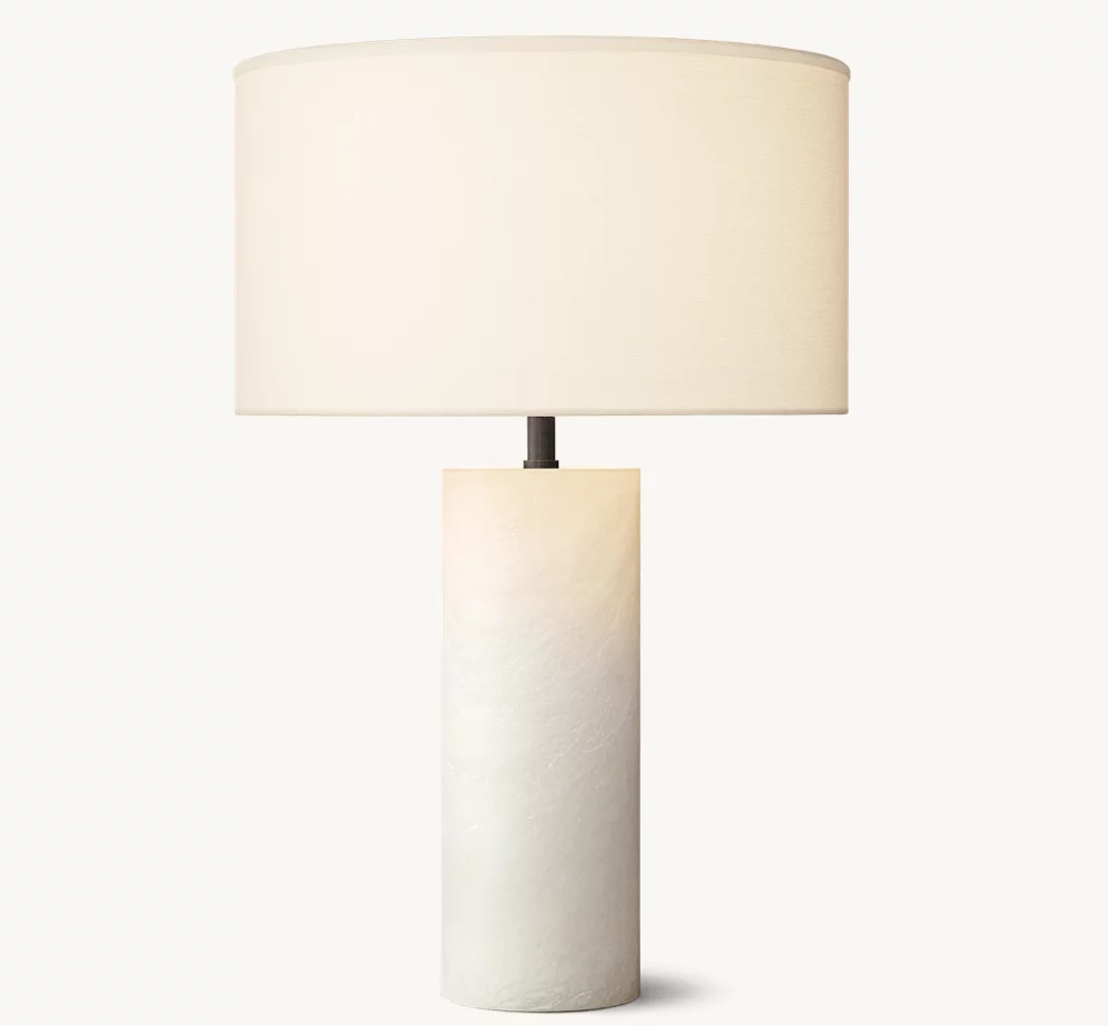 SAREZZO STONE CYLINDRICAL TABLE LAMP - Image 8