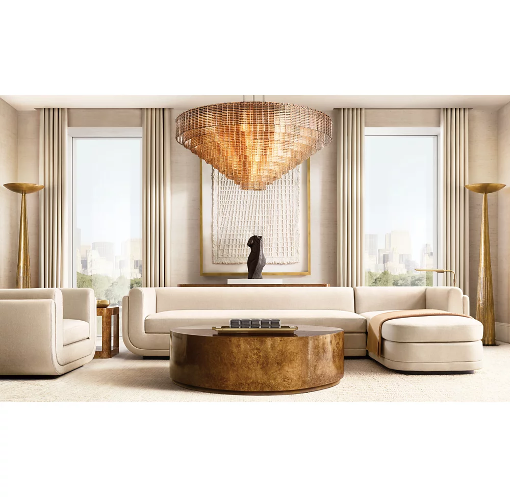 SIRENE SMOKE GLASS ROUND CHANDELIER 65