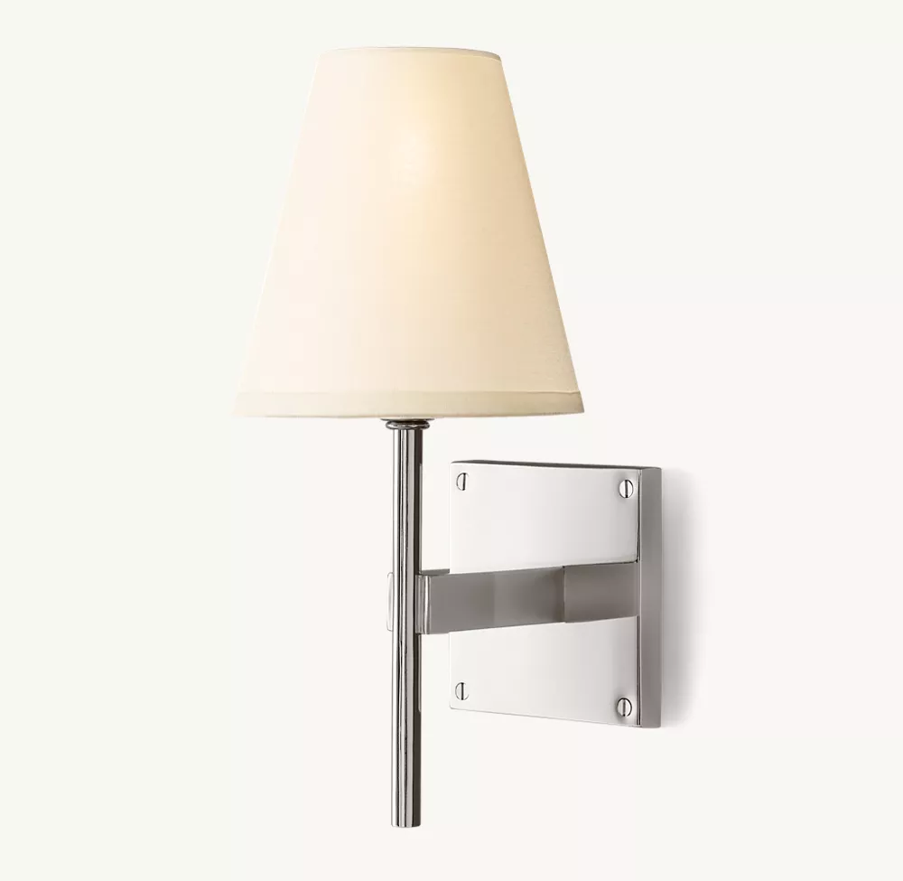 FULHAM LINEN SHADE SCONCE - Image 1
