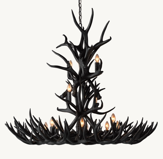 NATURAL ANTLER CHANDELIER 48