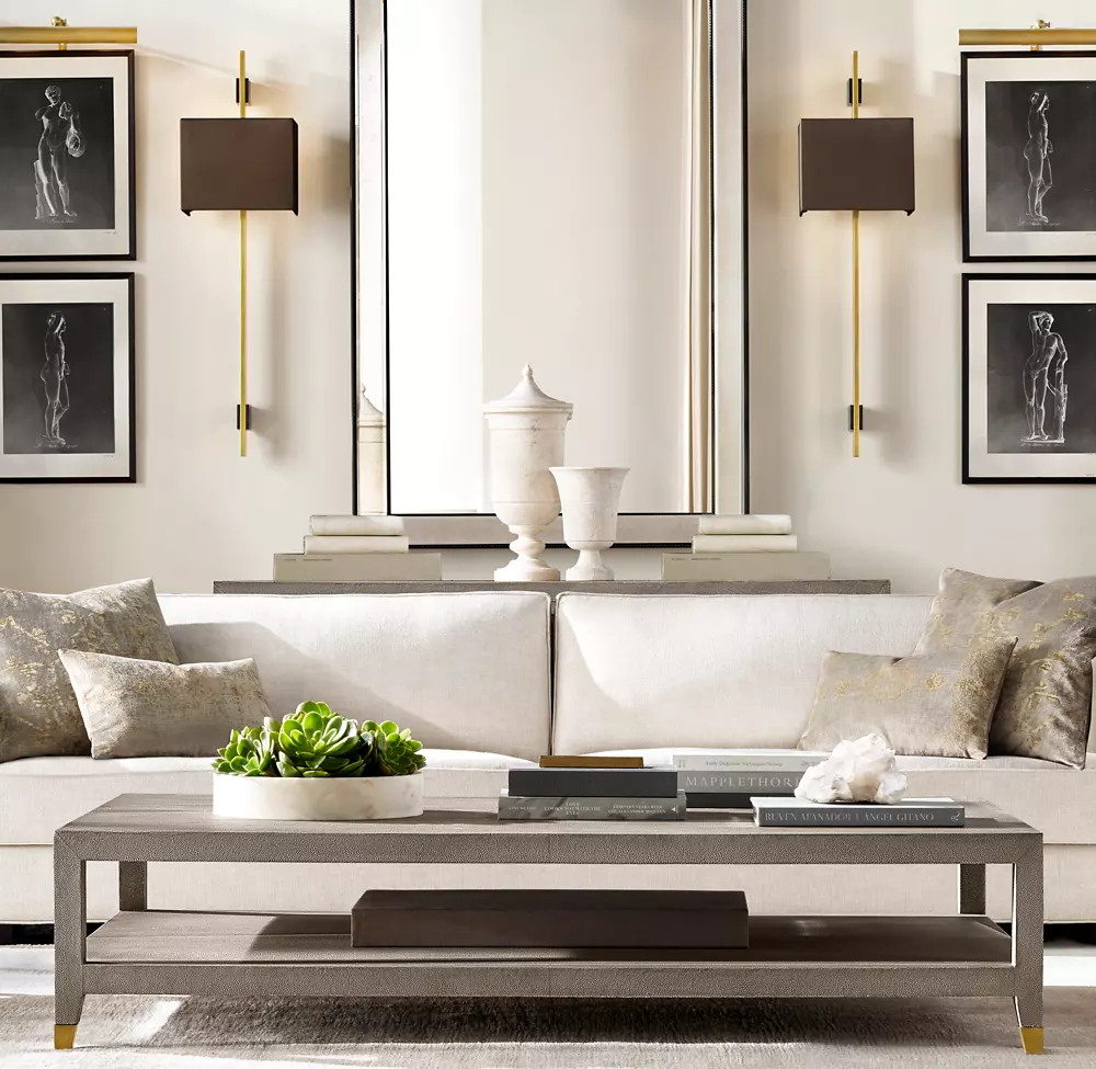 VELA RECTANGULAR BAR SCONCE - RECTANGULAR SHADE - Image 4