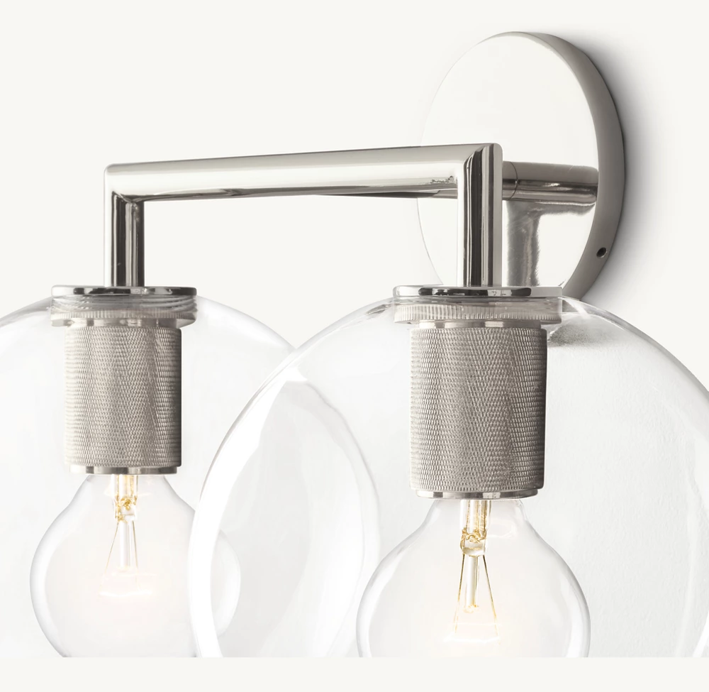 UTILITAIRE GLOBE SHADE DOUBLE SCONCE - Image 2