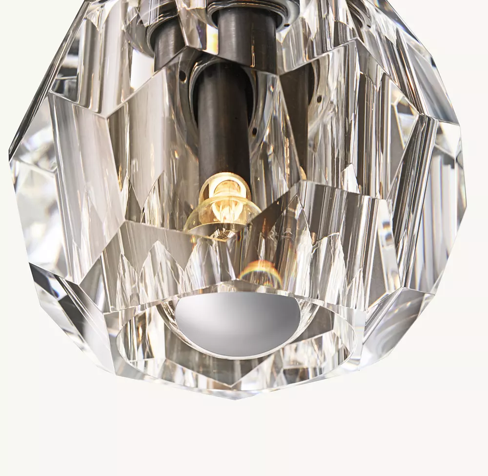 BOULE DE CRISTAL CLEAR GLASS PETITE FLUSHMOUNT - Image 2